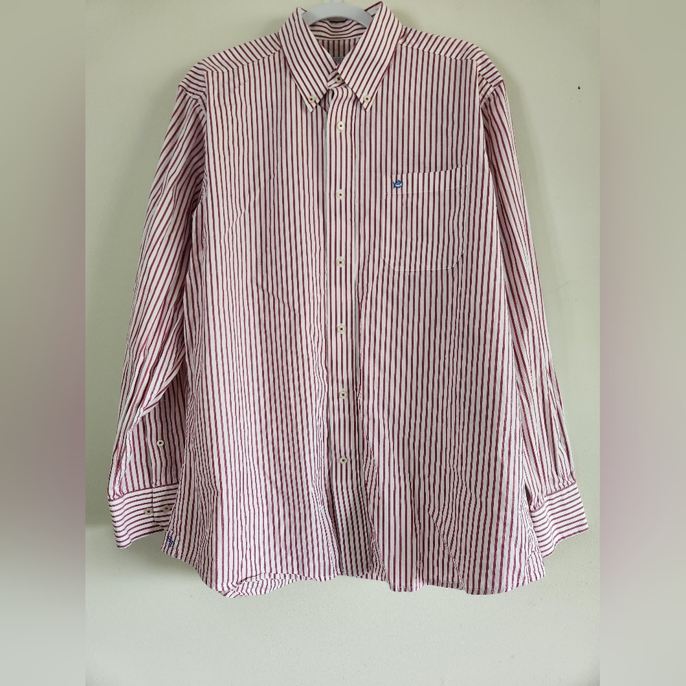 Southern Tide Men's Long Sleeve Striped Button Down Shirt Size Large